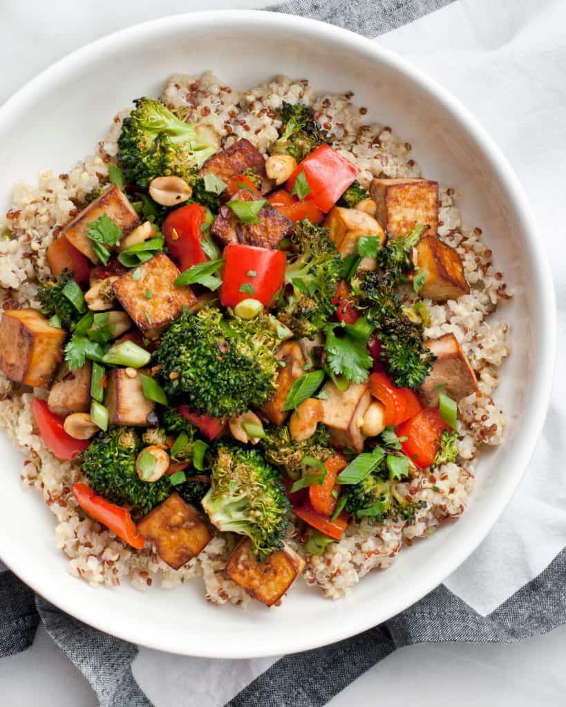 Sheet Pan Kung Pao Tofu with Red Peppers & Broccoli | Last Ingredient