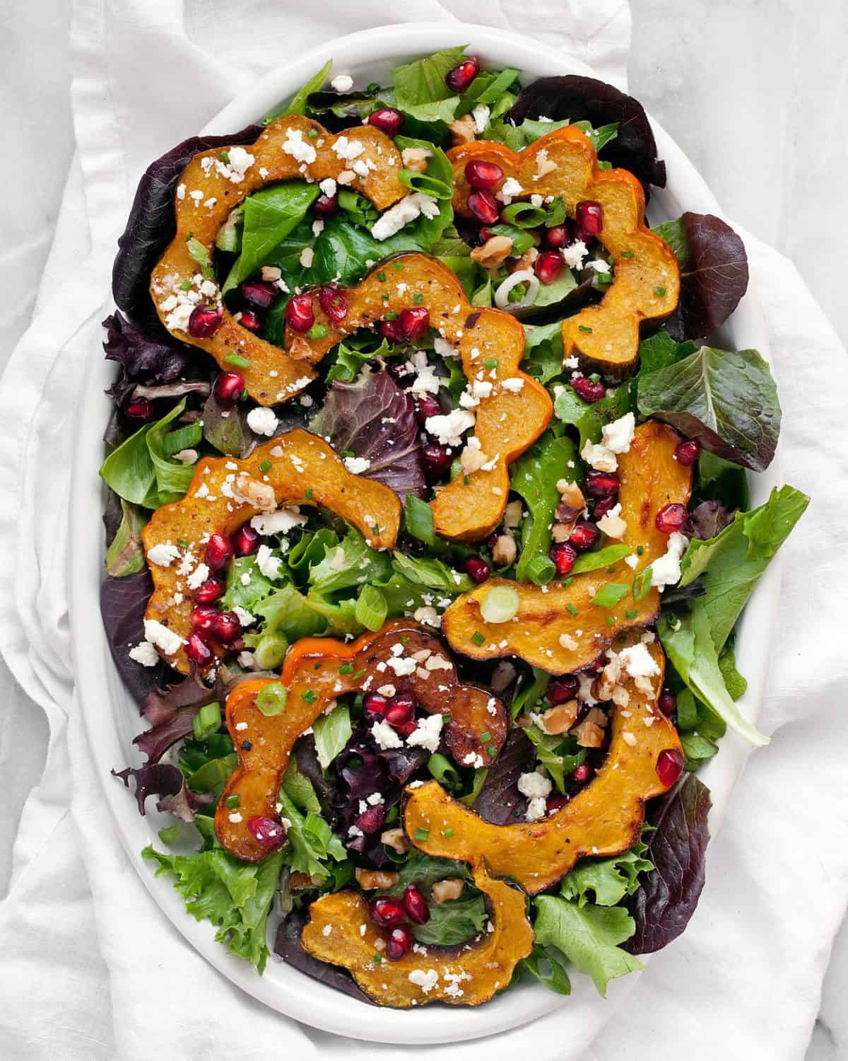 Acorn Squash Salad with Pomegranate & Walnuts | Last Ingredient