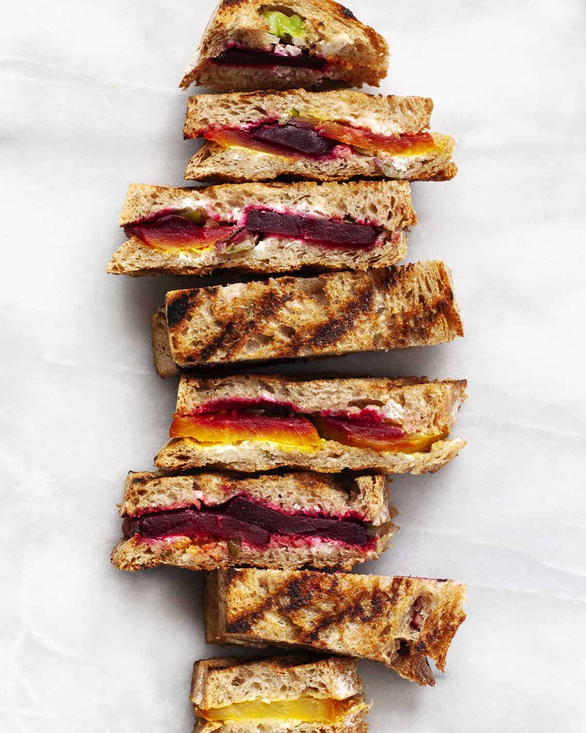 Roasted Beet Grilled Cheese Sandwich 