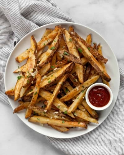 Easy Baked Garlic Fries (Oven Fries) - Last Ingredient