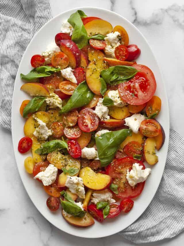 Caprese Salad with Peaches - Last Ingredient