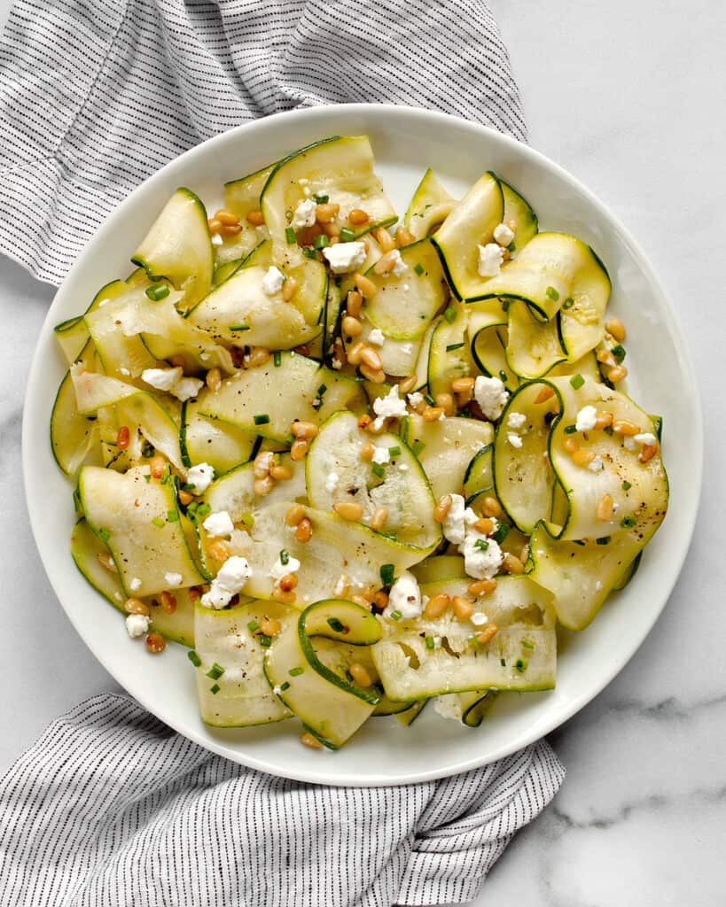 Easy Zucchini Salad with Feta & Pine Nuts - Last Ingredient