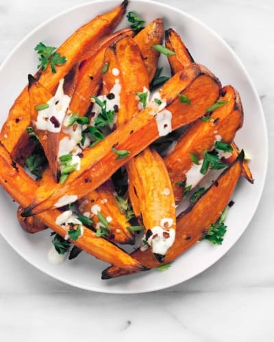 Spicy Honey-Roasted Sweet Potato Wedges | Last Ingredient