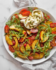 Tomato Peach Burrata Salad - Last Ingredient