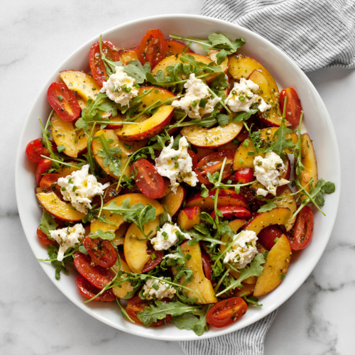 Tomato Peach Burrata Salad - Last Ingredient