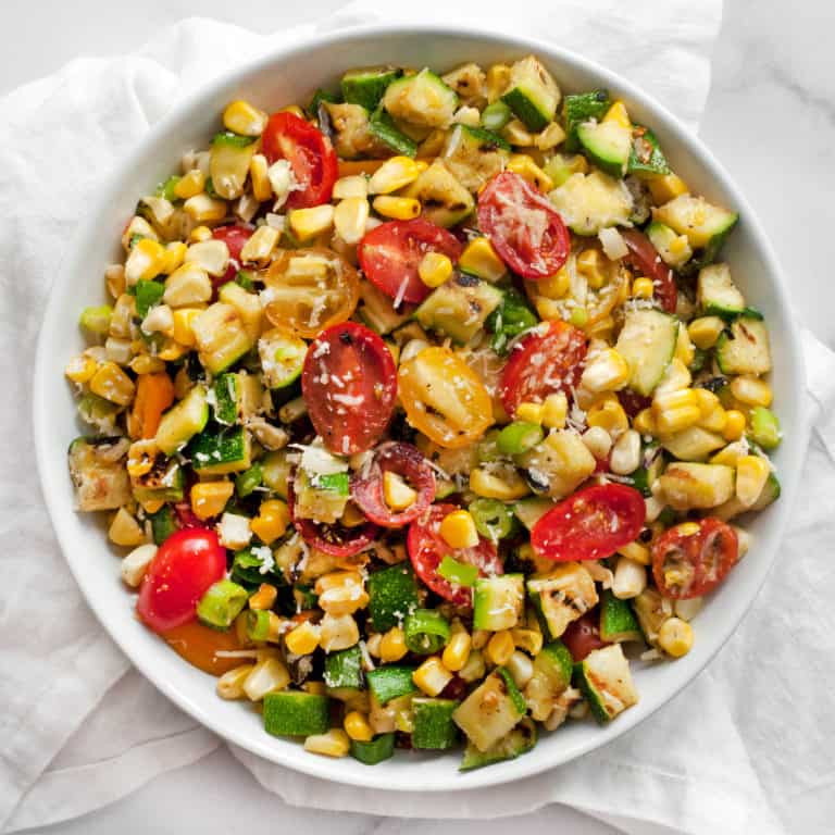 Grilled Zucchini Corn Salad with Tomatoes | Last Ingredient