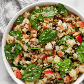 Apple salad in a bowl.