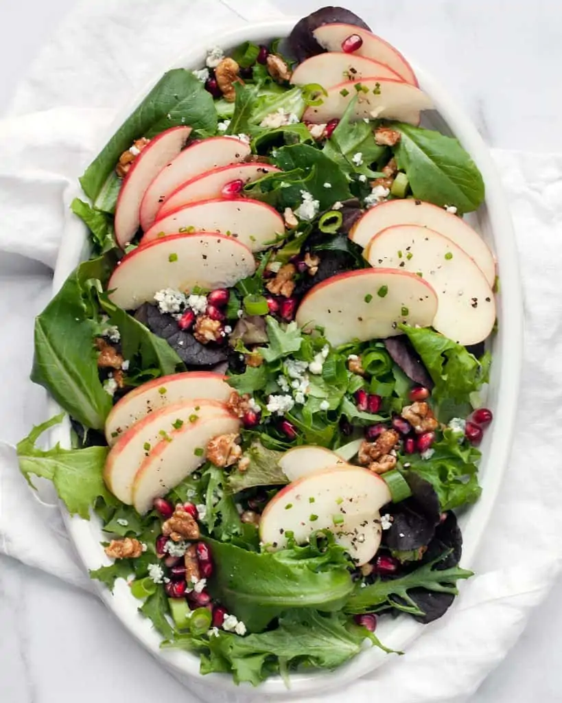 Apple Walnut Salad with Blue Cheese and Pomegranate | Last Ingredient