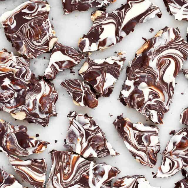 Marbled Chocolate Bark With Salted Roasted Peanuts Last Ingredient 6155