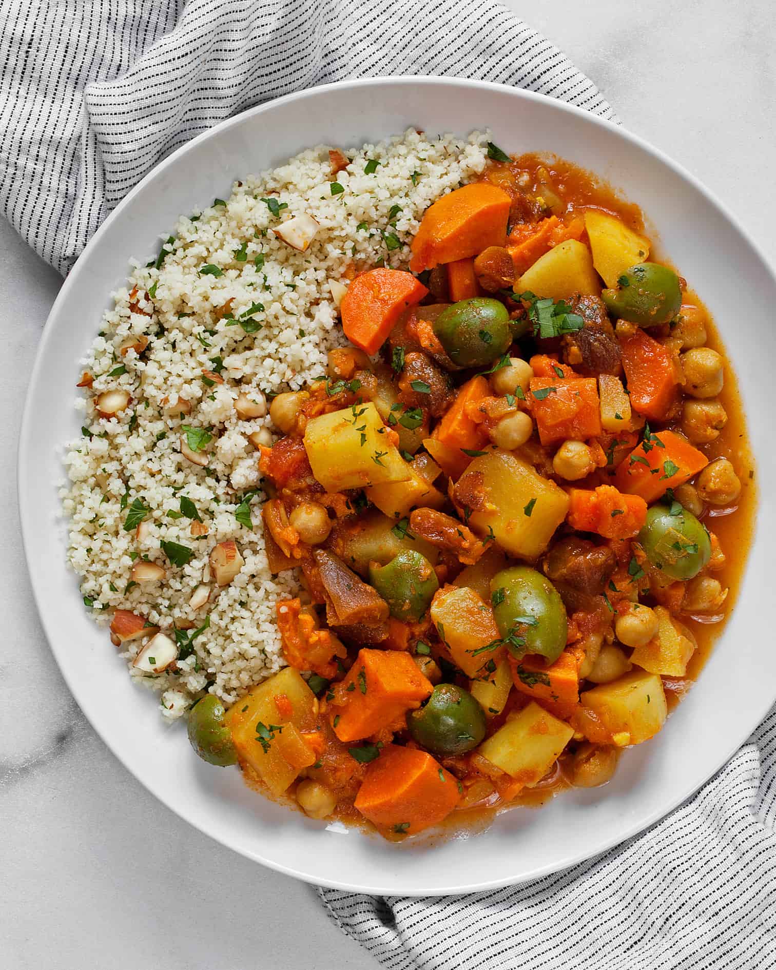 Root Vegetable Tagine with Sweet Potatoes and Carrots