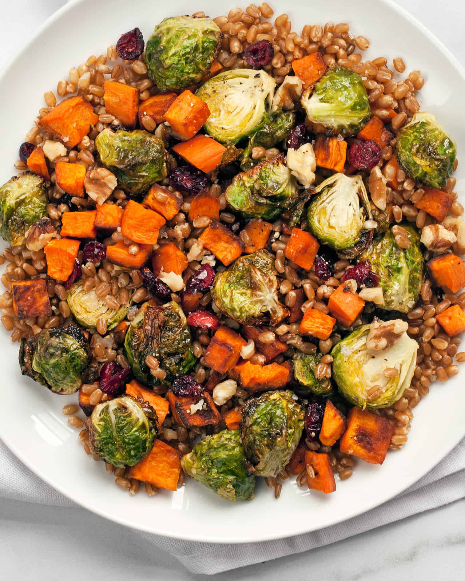 Wheat Berry Salad with Brussels Sprouts & Sweet Potatoes - Last Ingredient