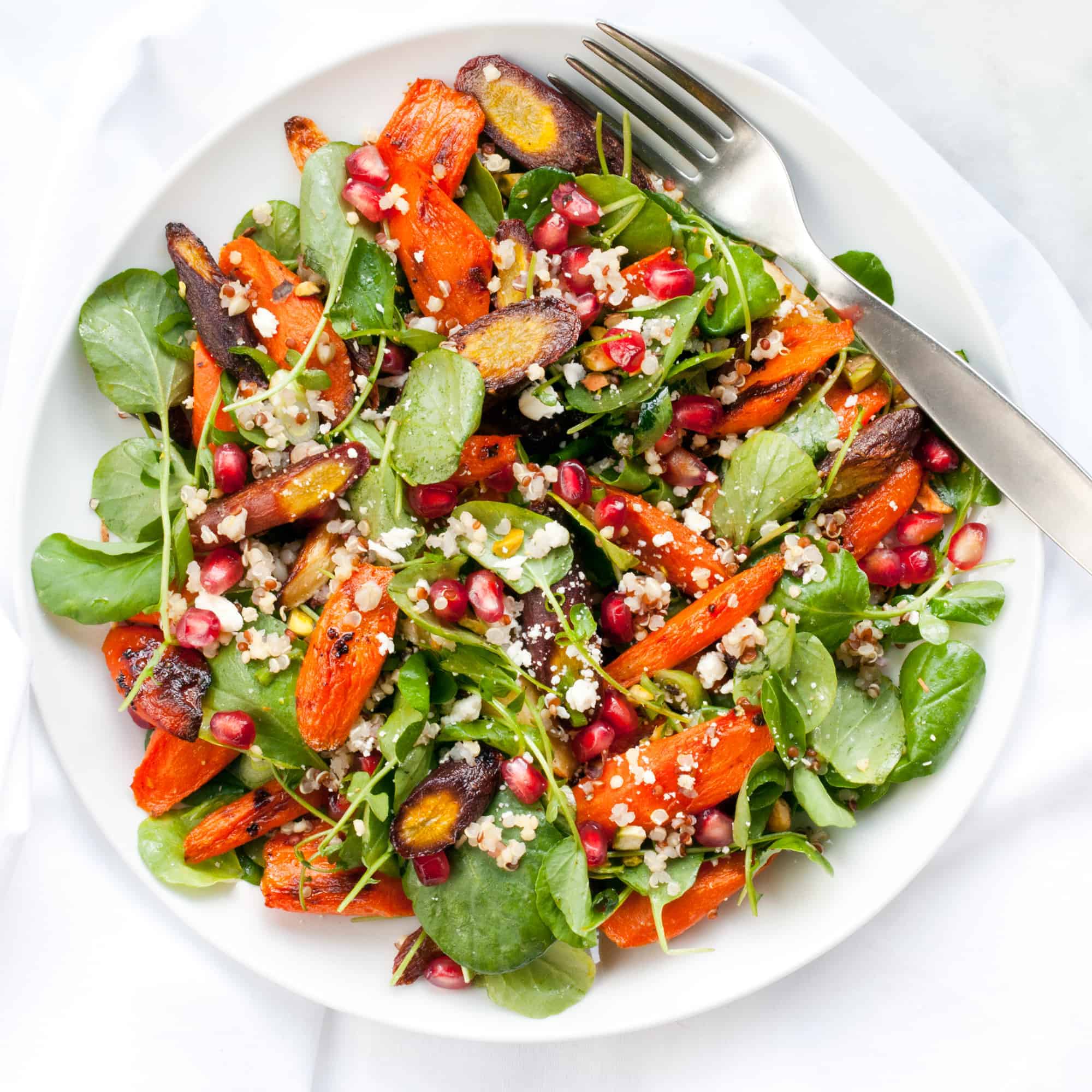 Roasted Carrot Feta Salad