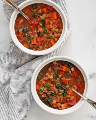 Green Lentil Soup with Tomatoes, Carrots & Kale - Last Ingredient