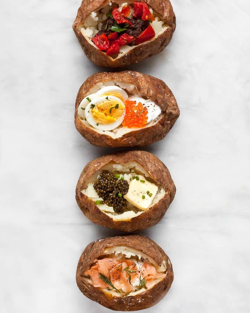 Baked Potato Bar with Caviar, Roe and Smoked Salmon | Last Ingredient