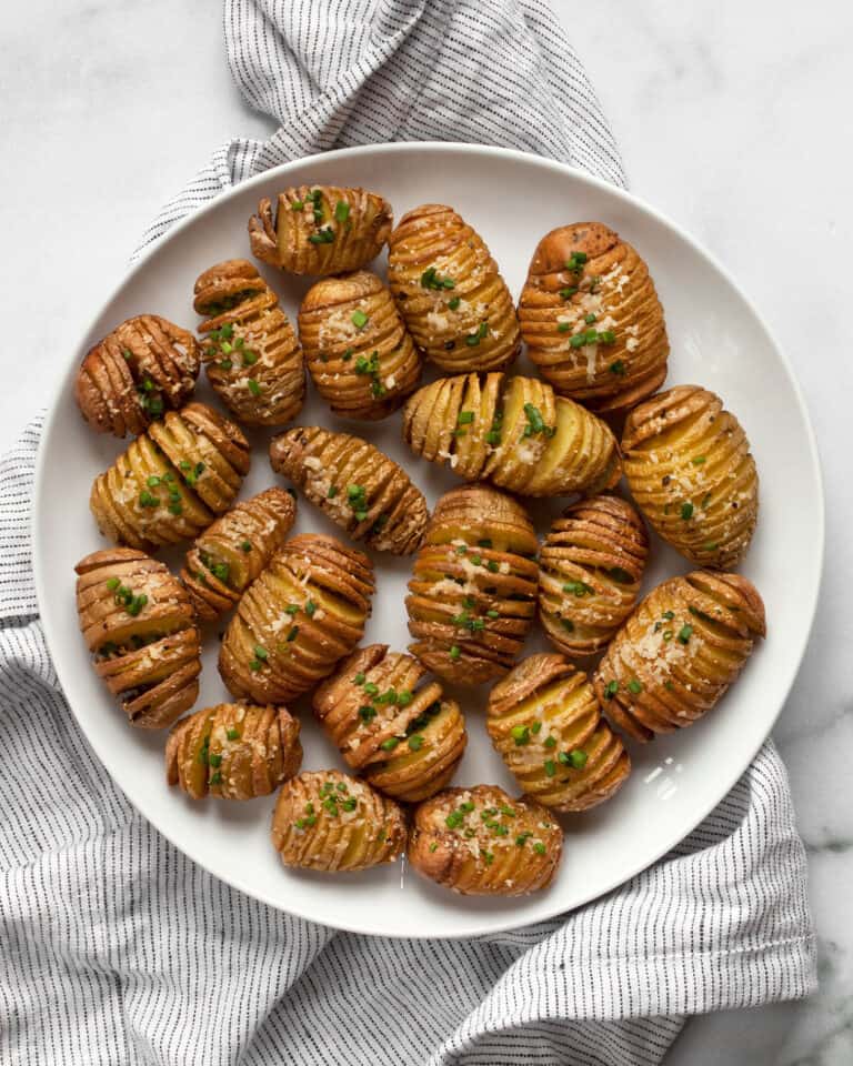 Mini Hasselback Potatoes with Herby Yogurt - Last Ingredient