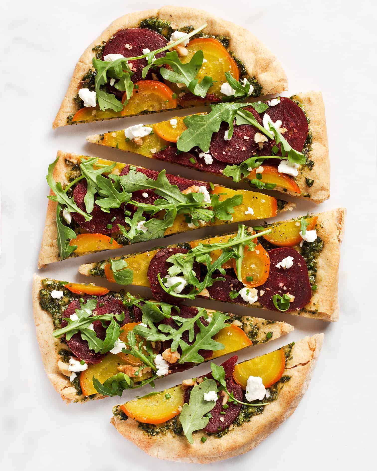 Roasted Beet Flatbread with Goat Cheese and Arugula Last Ingredient