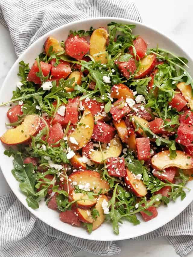 Watermelon Salad with Peaches