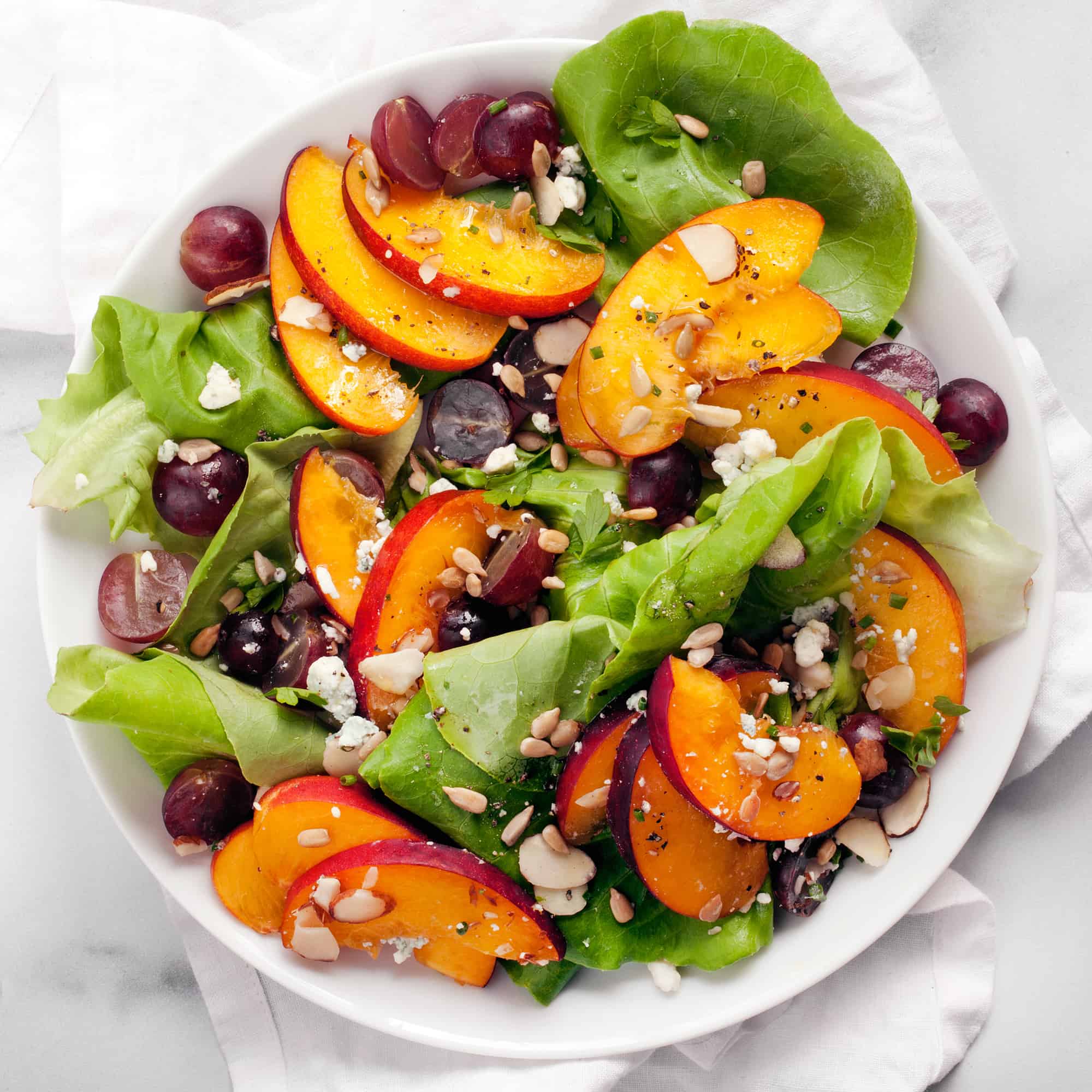 Nectarine Grape Salad with Blue Cheese | Last Ingredient