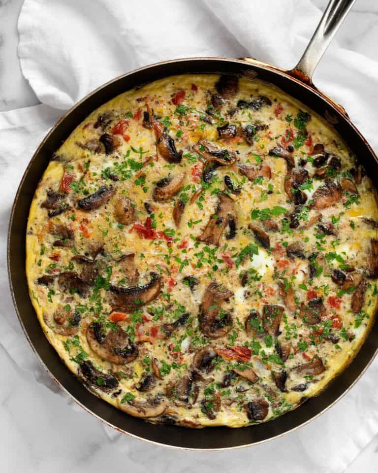 Mushroom Tomato Frittata with Fresh Herbs | Last Ingredient