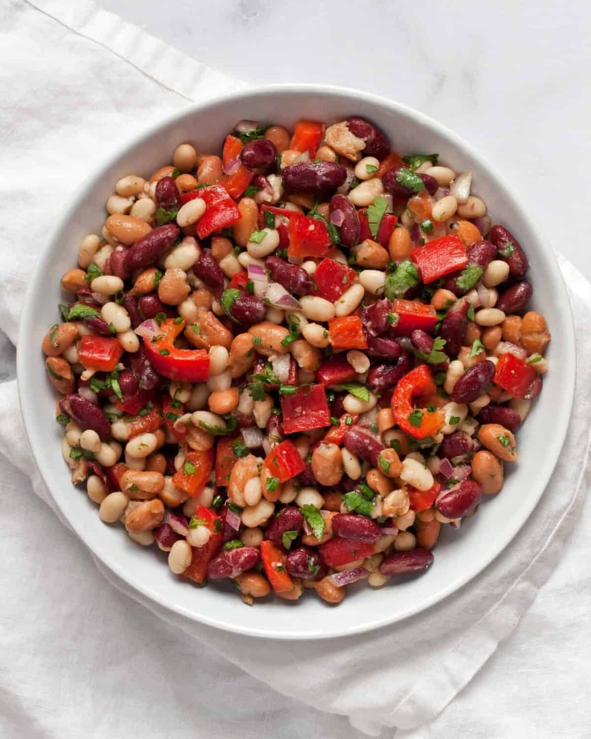 Three Bean Salad with Black, Pinto and Navy Beans| Last Ingredient
