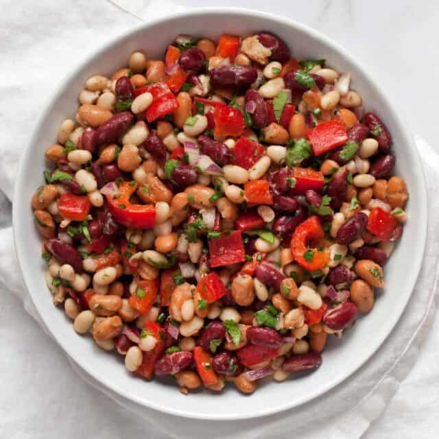 Three Bean Salad with Black, Pinto and Navy Beans| Last Ingredient