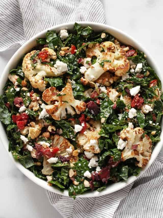 Roasted Cauliflower Kale Salad - Last Ingredient