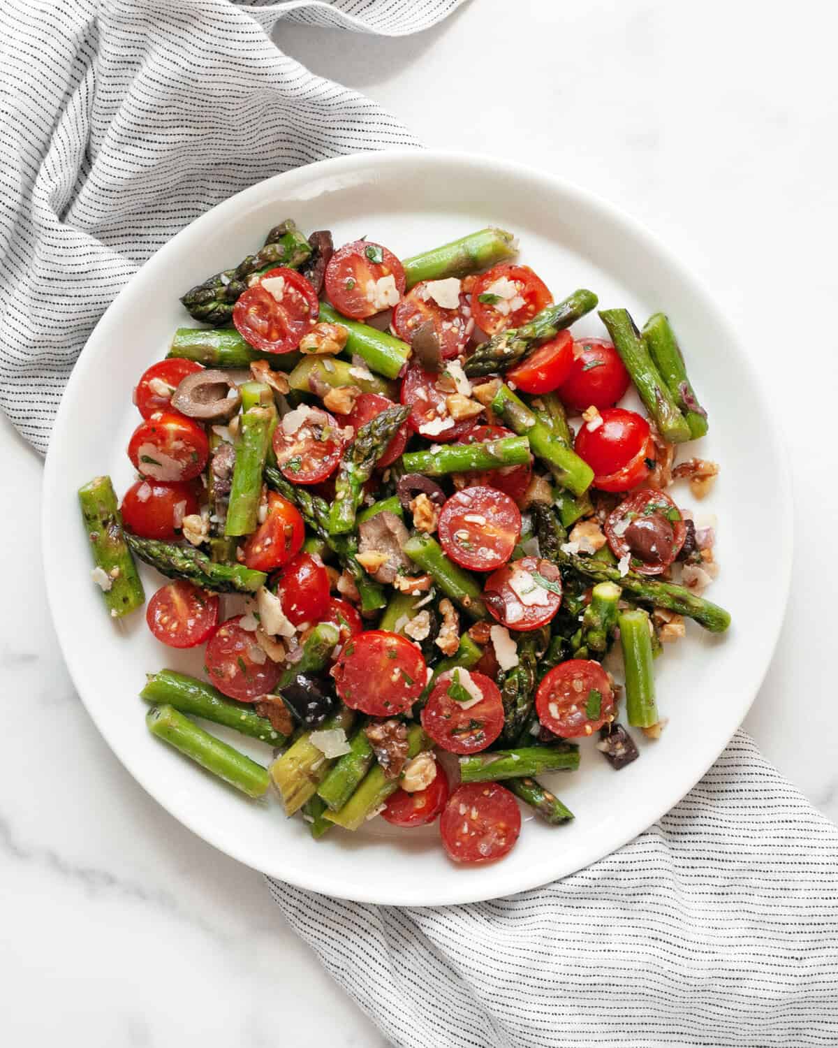 Grilled Asparagus Salad with Tomatoes & Olives - Last Ingredient