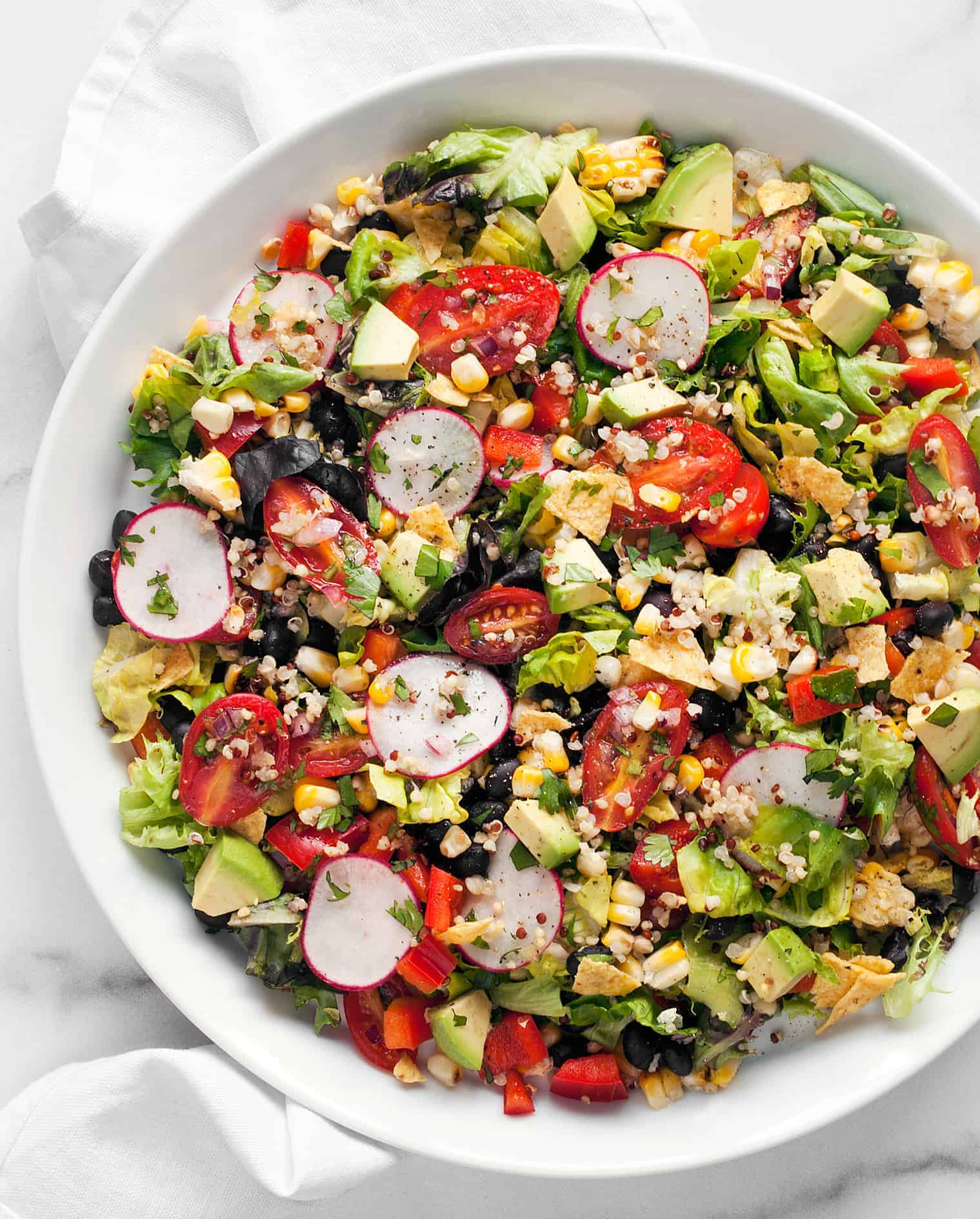 Quinoa Taco Salad with Corn, Black Beans & Peppers | Last Ingredient