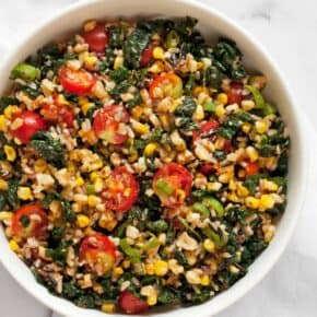 Corn Tomato Wild Rice Salad with Kale | Last Ingredient