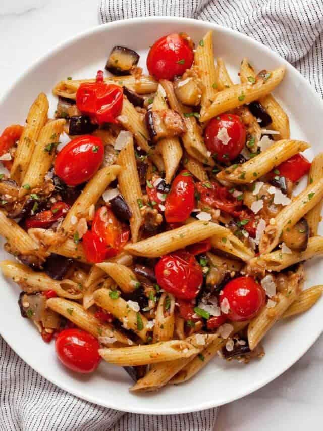 Eggplant Pasta with Tomatoes - Last Ingredient