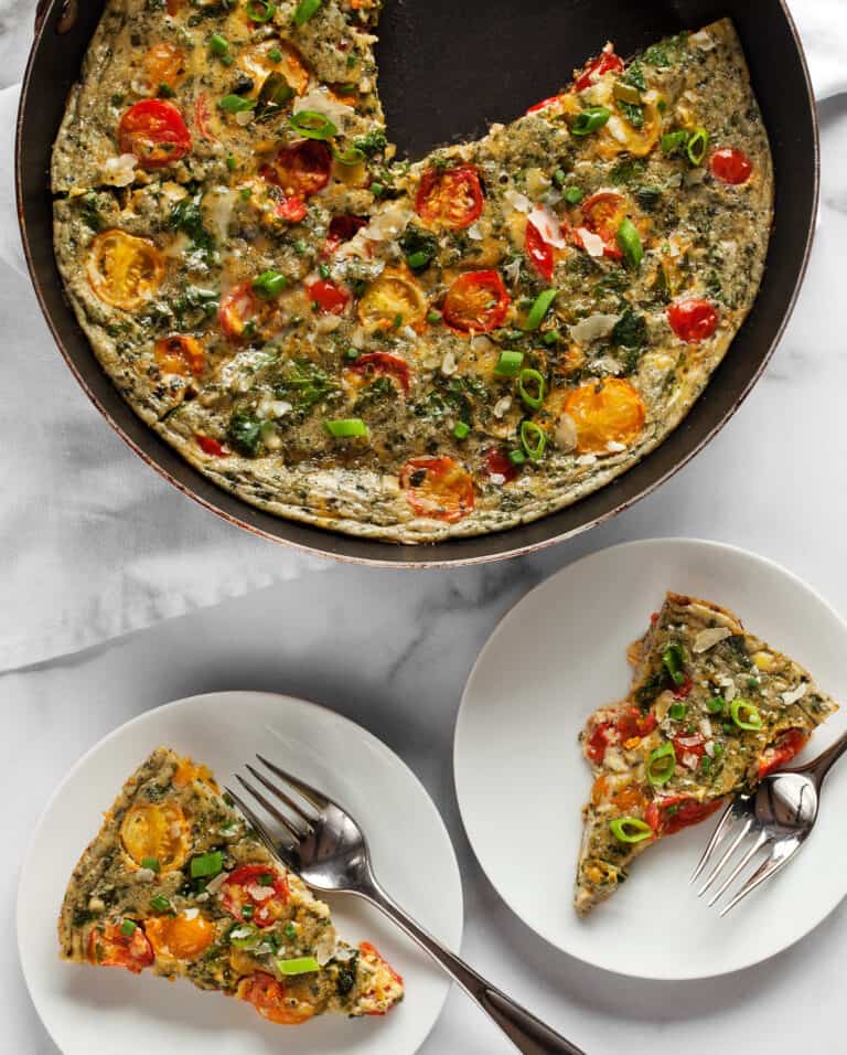 Cherry Tomato Kale Pesto Frittata | Last Ingredient