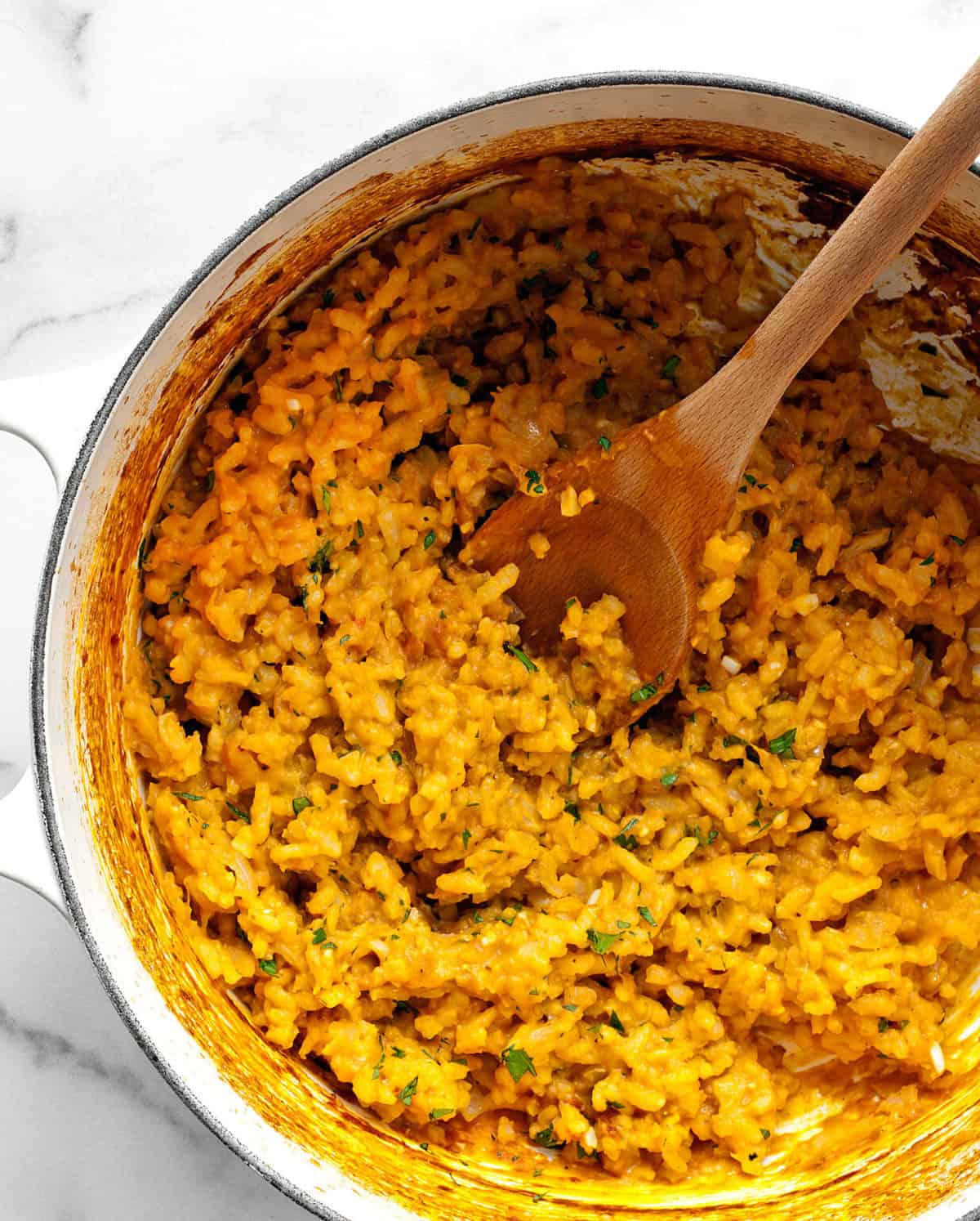 Baked Pumpkin Risotto with Canned Pumpkin - Last Ingredient