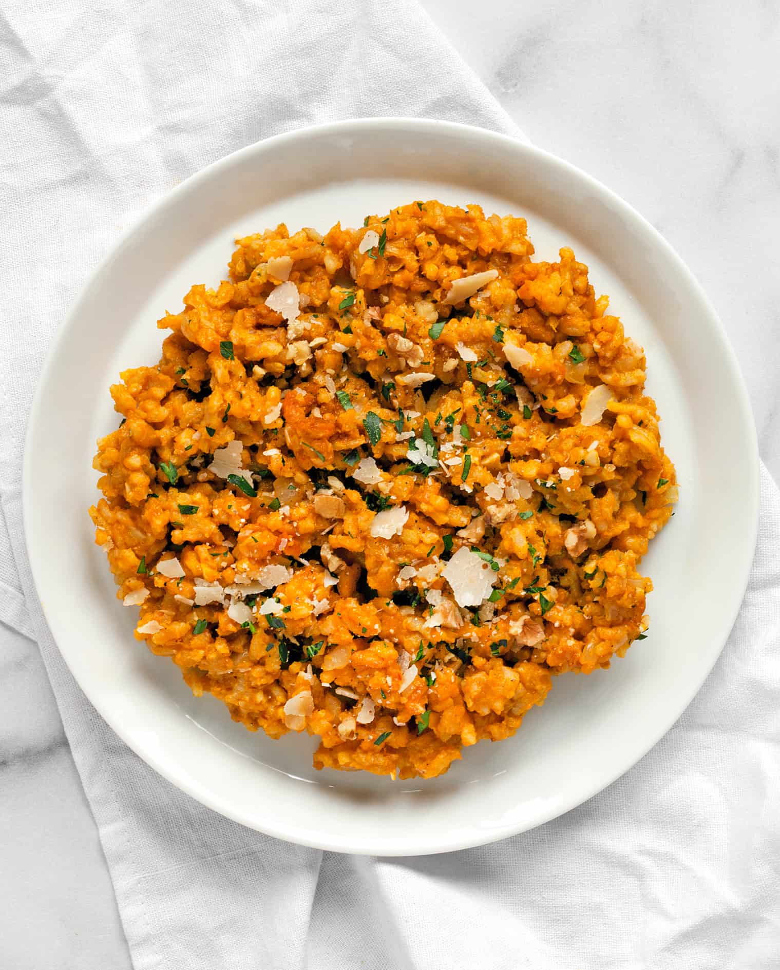 Baked Pumpkin Risotto with Canned Pumpkin - Last Ingredient