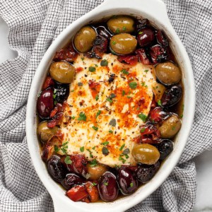 Baked Feta with Tomatoes and Olives - Last Ingredient