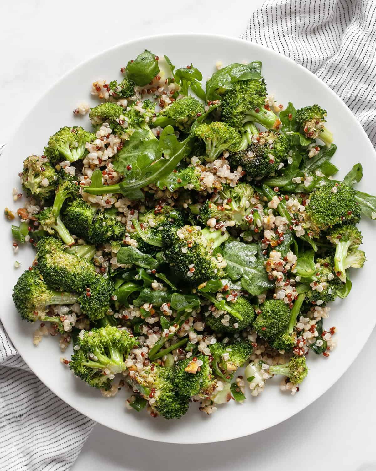 Broccoli salad on a plate.