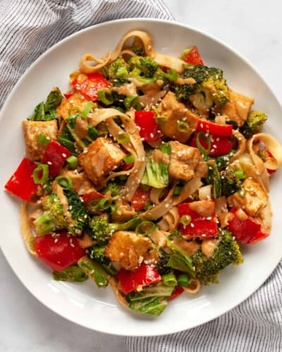 Tofu Vegetable Stir-Fry with Peanut Sauce - Last Ingredient