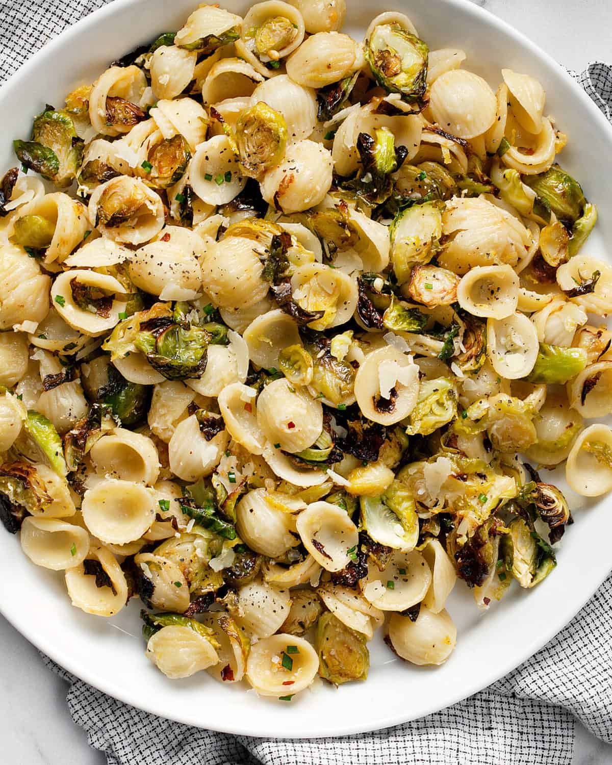 Roasted Brussels Sprout Pasta with Lemon & Garlic | Last Ingredient