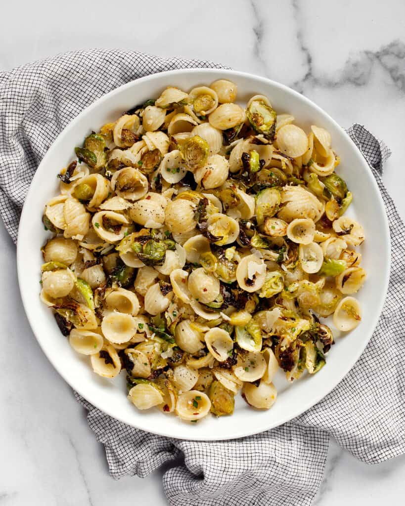 Roasted Brussels Sprout Pasta with Lemon & Garlic | Last Ingredient