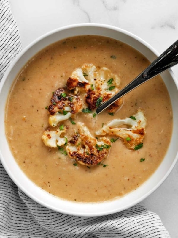 Cauliflower White Bean Tahini Soup