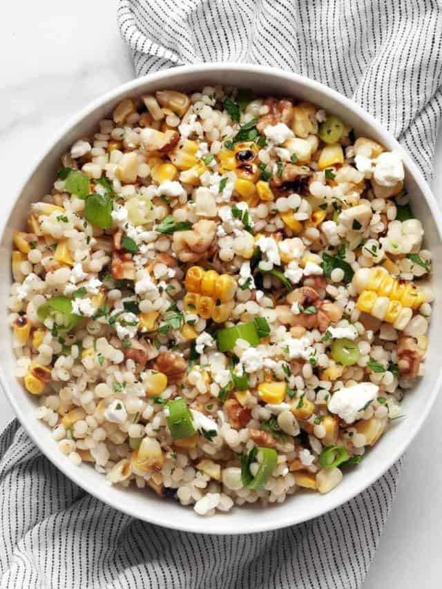 Pearl Couscous with Grilled Corn