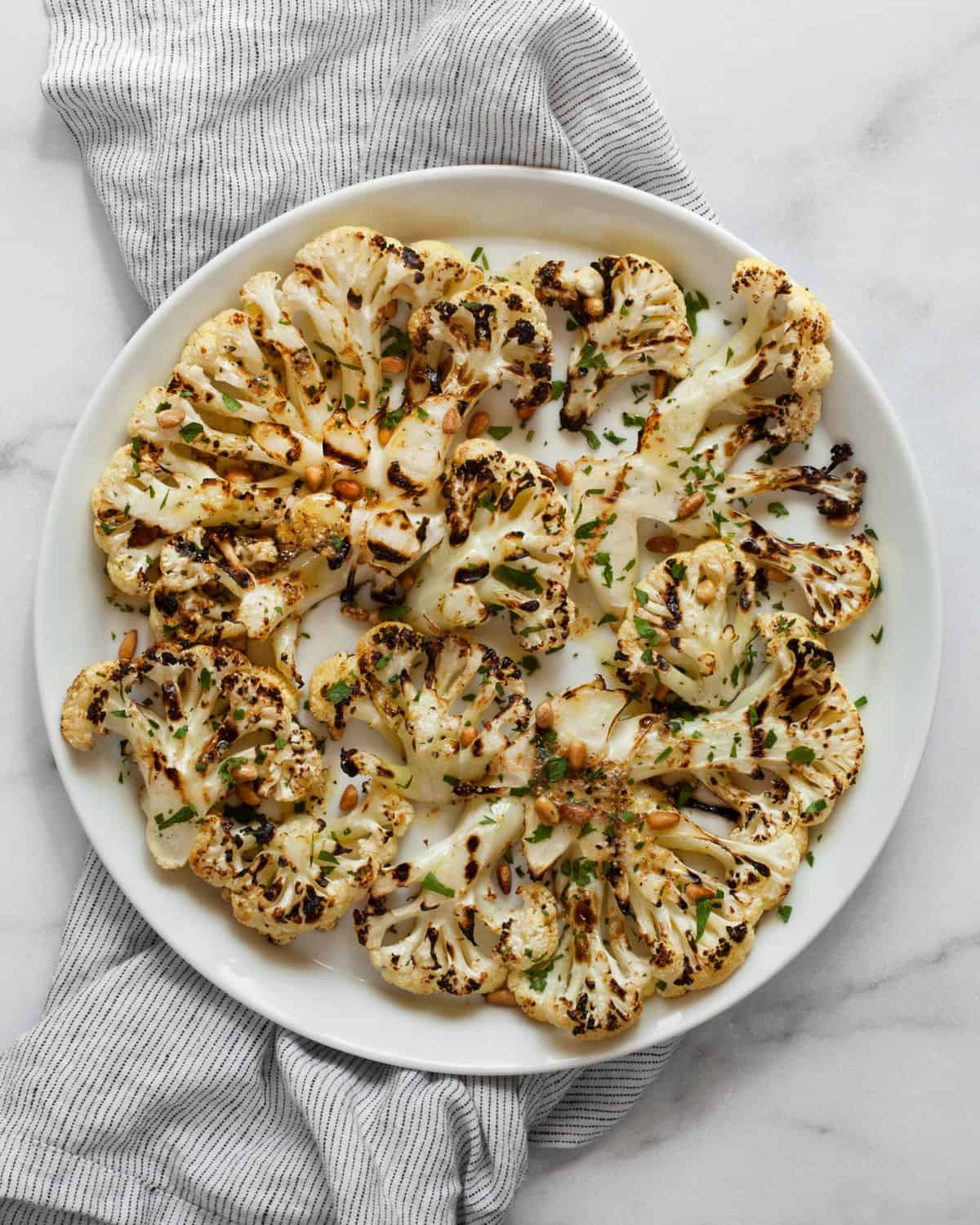 Lemon Pepper Grilled Cauliflower Steaks Recipe (Video) - Last Ingredient