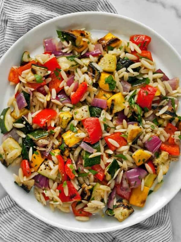 Grilled Vegetable Orzo Salad