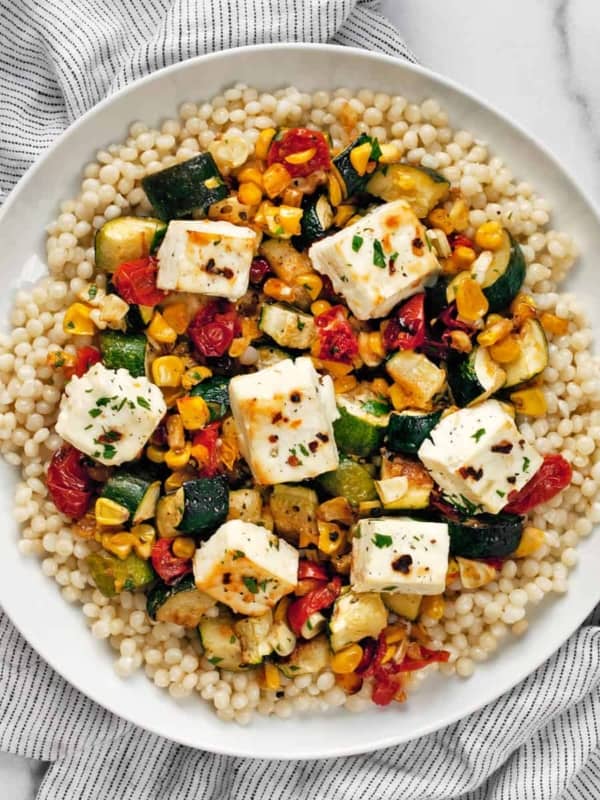 Sheet Pan Baked Feta with Vegetables