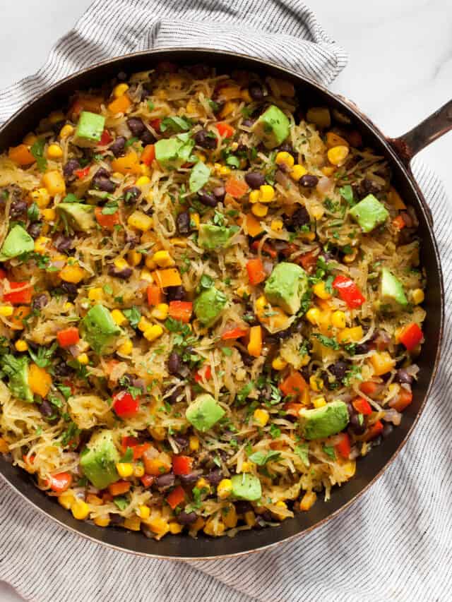 Southwestern Spaghetti Squash with Black Beans & Peppers - Last Ingredient