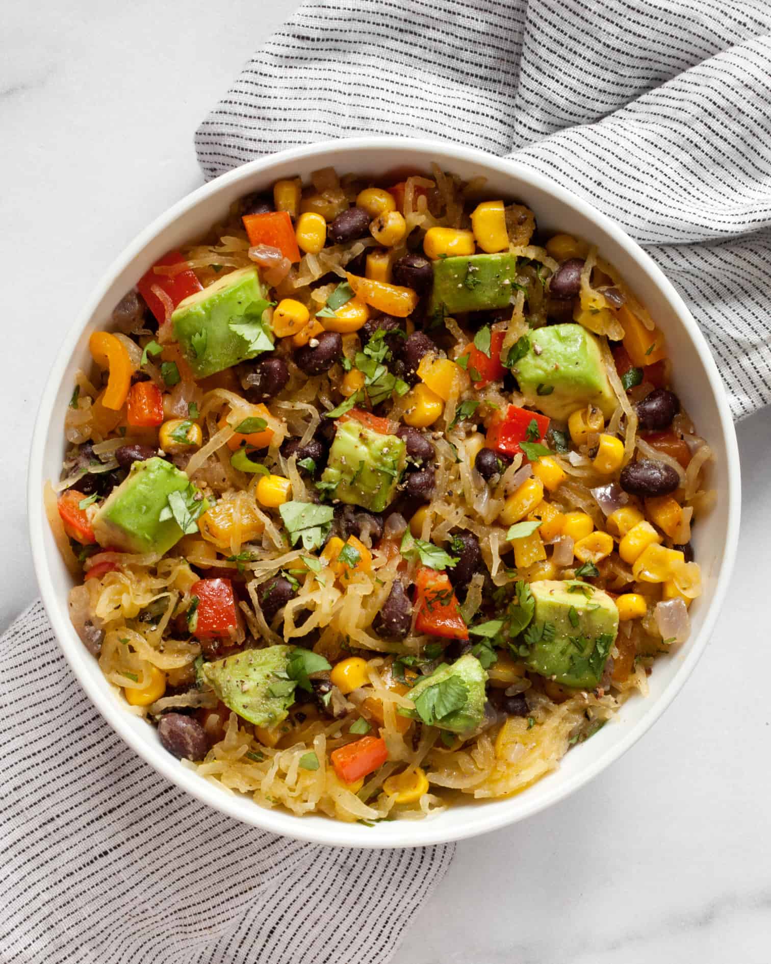 Southwestern Spaghetti Squash with Black Beans & Corn | Last Ingredient