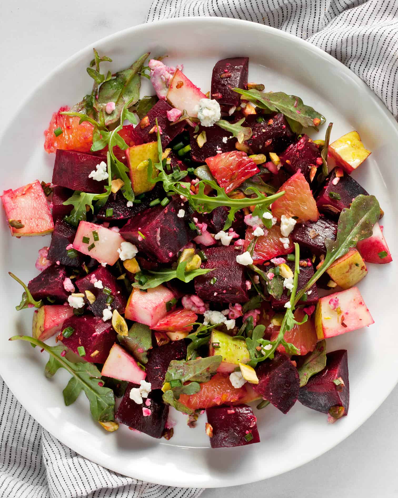 Roasted Beet Salad with Oranges and Pears