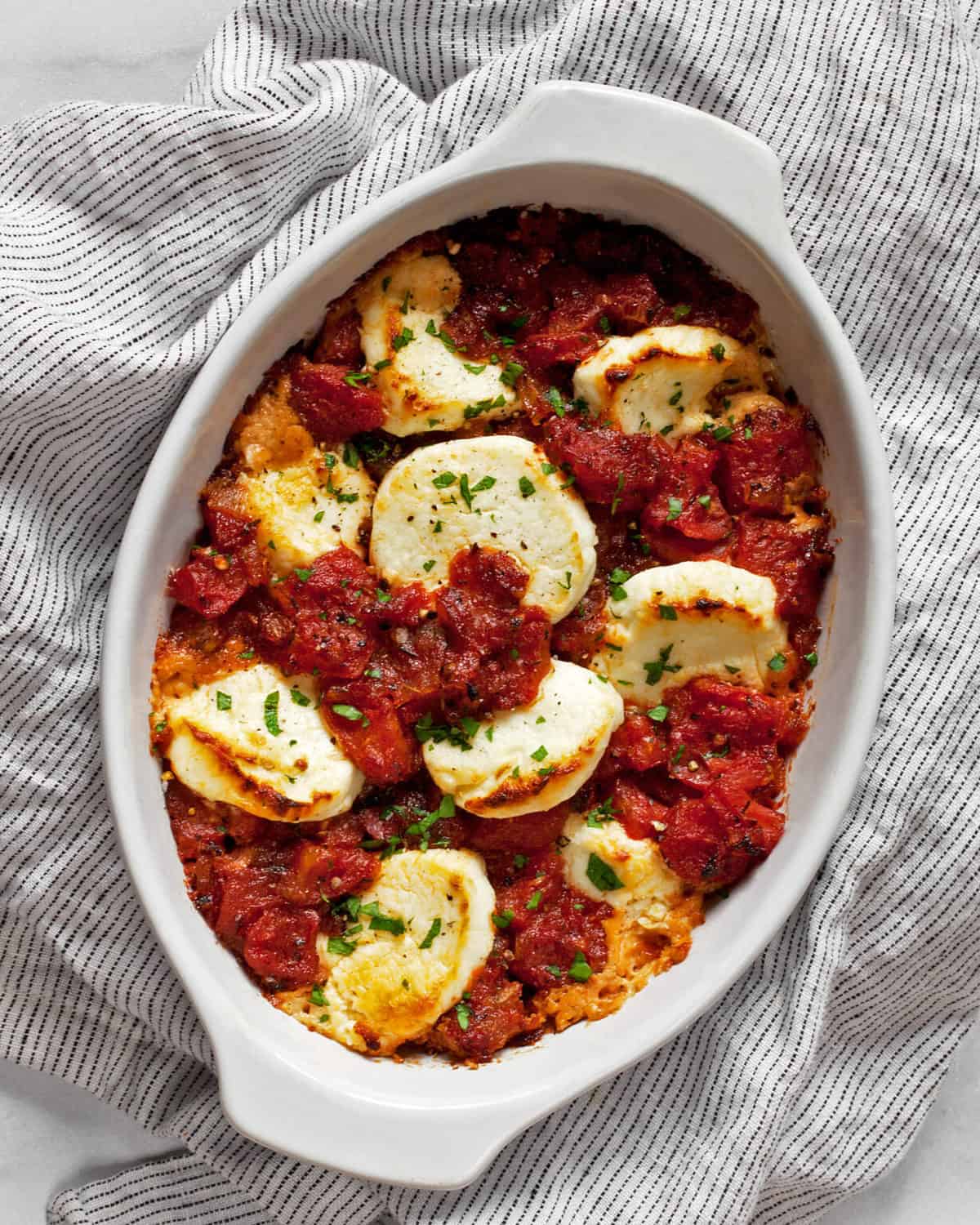 Baked Goat Cheese Dip With Tomatoes Last Ingredient