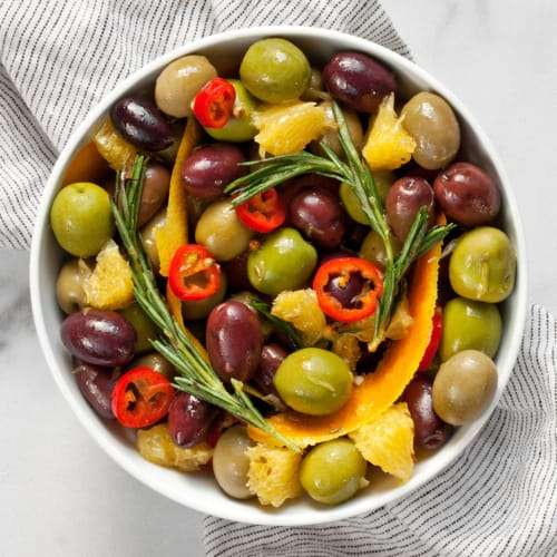 Green Marinated Sicilian Olives Recipe - Intentional Hospitality