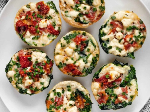 Egg White Bites Recipe (Mushroom and Spinach)