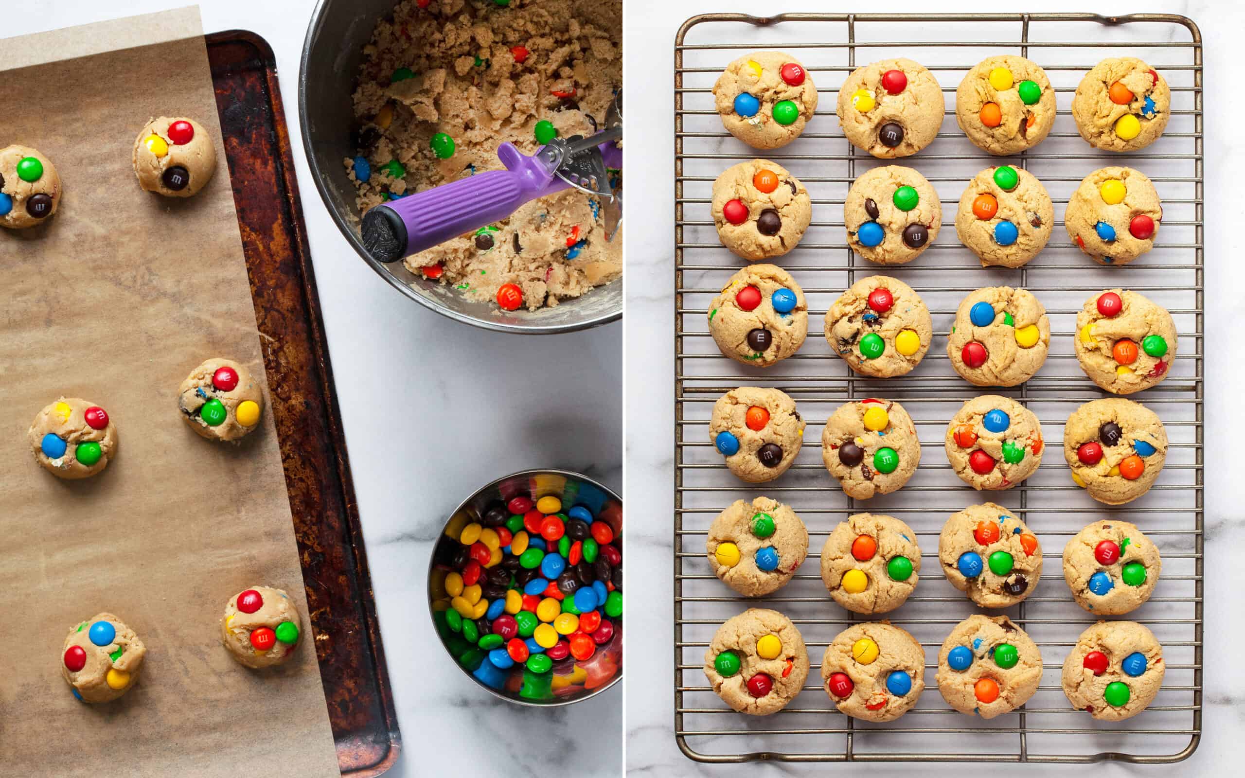 Big Peanut Butter M&M Cookies — Let's Dish Recipes